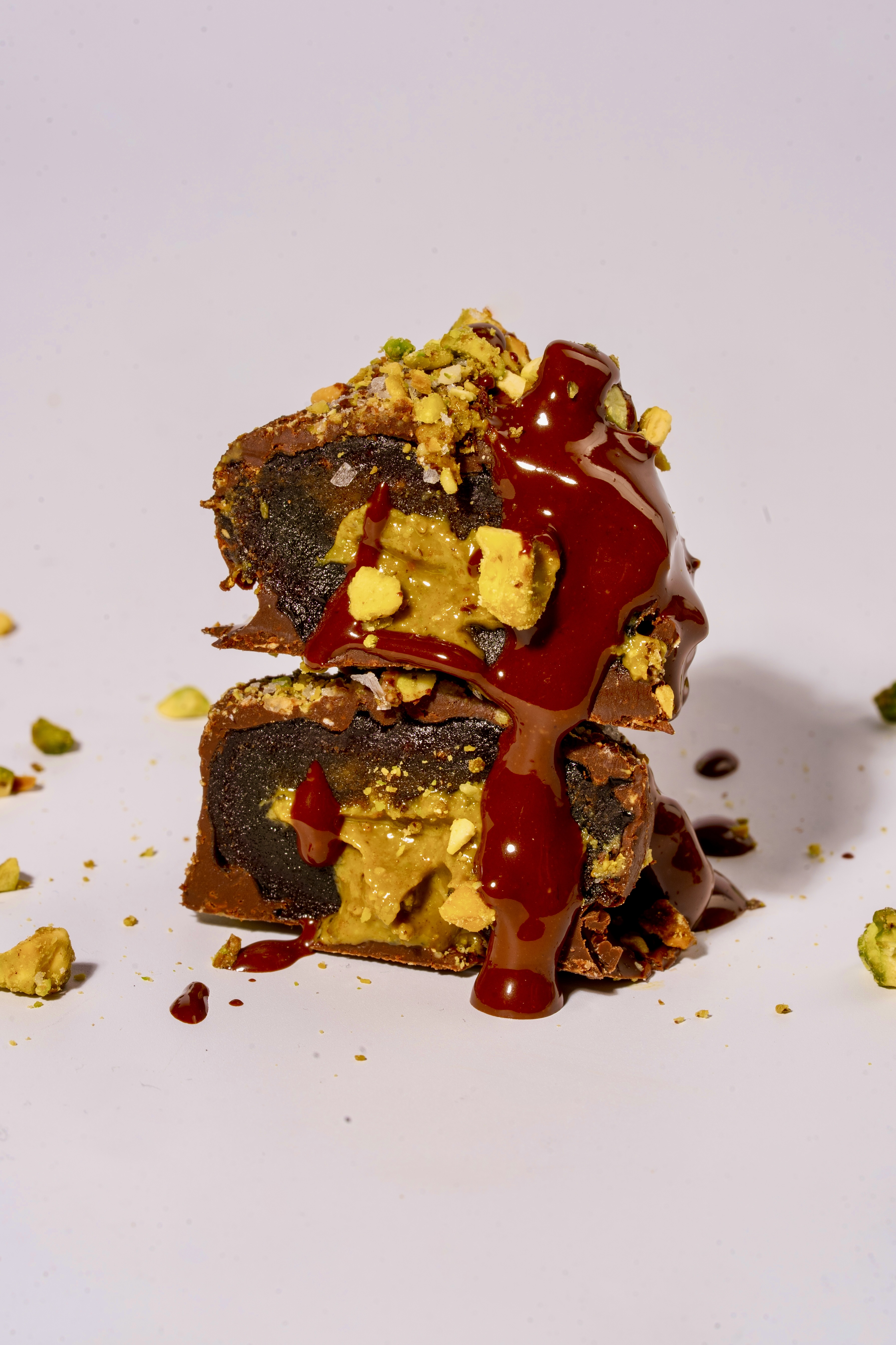 The Pistachio — Stacked halves with pistachio filling